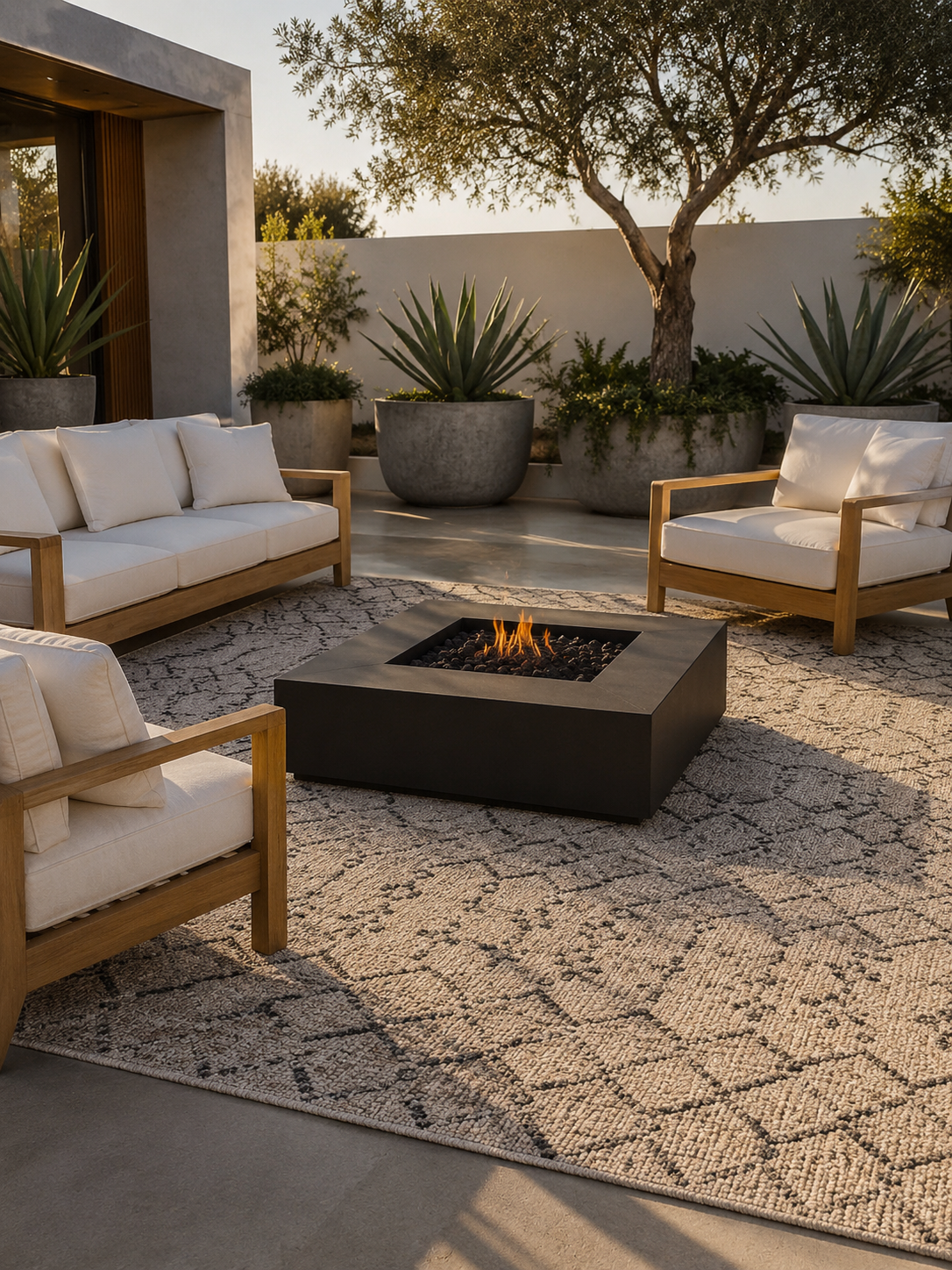 JONATHAN Y Ourika Moroccan Geometric Textured Weave Rug